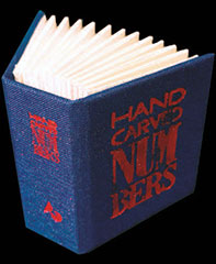 Hand Carved Numbers miniature book